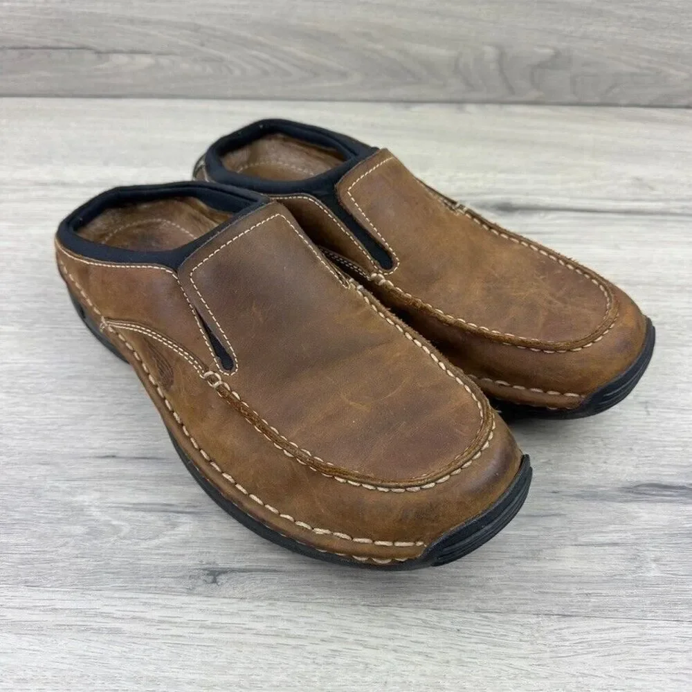 red wing slip on loafers mens 7.5 brown leather shoes‎